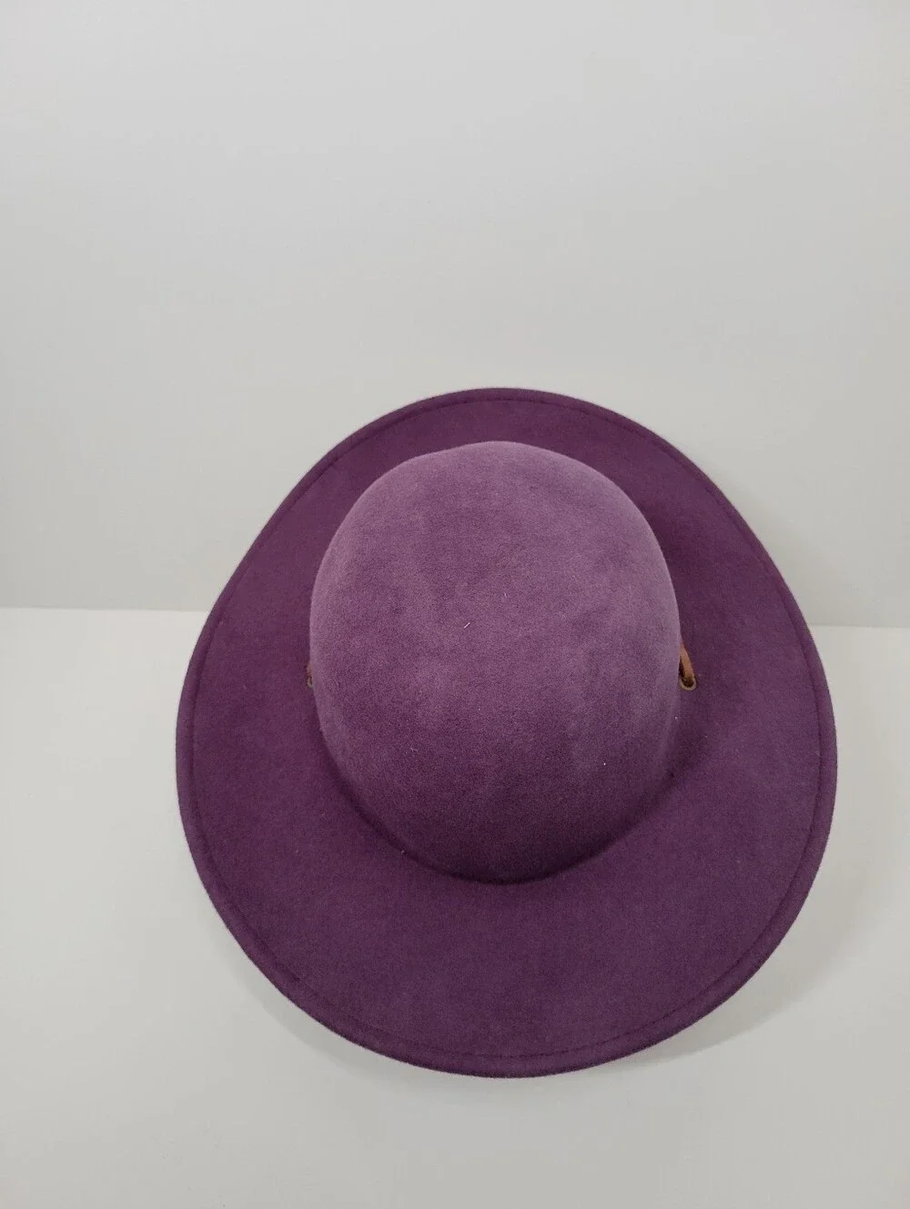 Conner Norcal Open Road Purple Wool Leather Strap Hat One Size